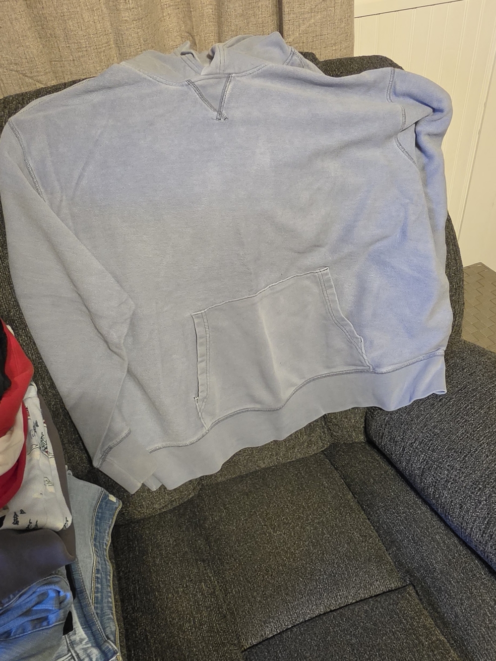 American Eagle Outfitters Light Blue Pullover Hoodie